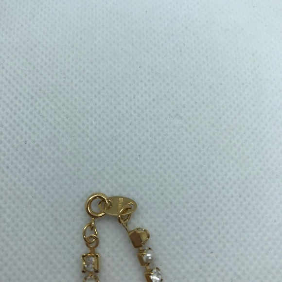 Avon matching set CZ and simulated pearl goldtone bracelet and ring - Picture 3 of 4